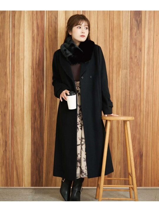 楽天市場】【SALE／70%OFF】フェイクファーショールカラーコート Noela 