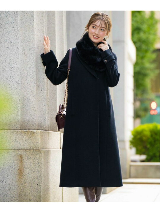 楽天市場】【SALE／70%OFF】フェイクファーショールカラーコート Noela 