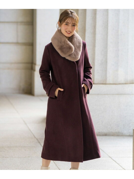 楽天市場】【SALE／70%OFF】フェイクファーショールカラーコート Noela 