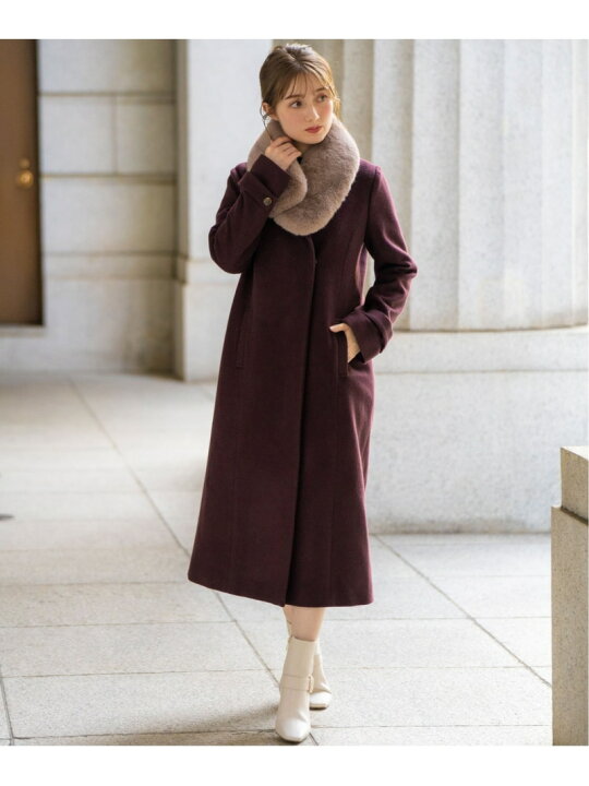 楽天市場】【SALE／60%OFF】フェイクファーショールカラーコート Noela  