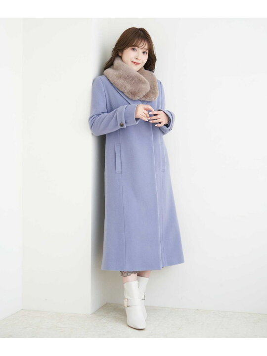 楽天市場】【SALE／70%OFF】フェイクファーショールカラーコート Noela 