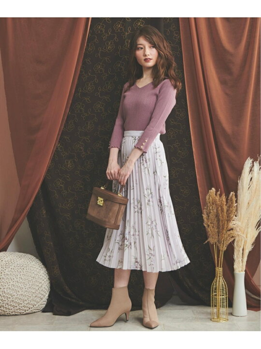 楽天市場】【SALE／60%OFF】プリーツラインフラワースカート Noela  