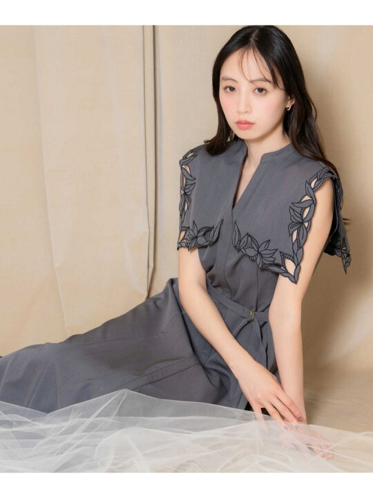 楽天市場】【SALE／50%OFF】【15周年】カットワークカラーワンピース 