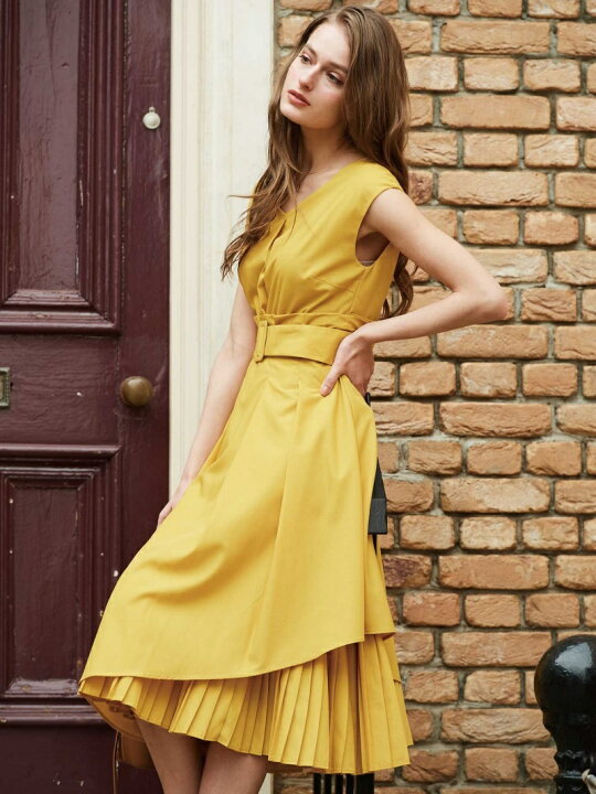 楽天市場 Rakuten Fashion Sale 50 Off アシメヘムカラーワンピース Noela ノエラ ワンピース ロングワンピース マキシワンピース イエロー ネイビー パープル Rba E 送料無料 Noela ノエラ