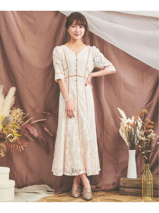 楽天市場】【SALE／70%OFF】配色ラインレースワンピ Noela ノエラ 