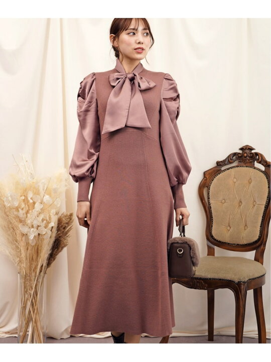 楽天市場】【SALE／90%OFF】袖異素材ニットワンピ Noela ノエラ 