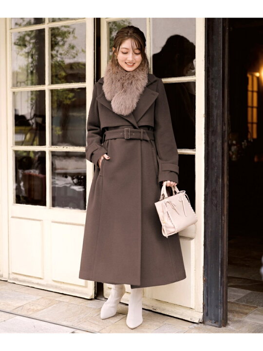 楽天市場】【SALE／70%OFF】2WAYカラーウールトレンチコート Noela  