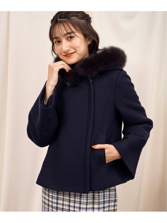 楽天市場】【SALE／60%OFF】ファー付ショート2WAYコート Noela ノエラ  