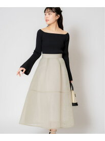 【SALE／70%OFF】ダンボールオーガンジースカート Noela ノエラ スカート ロング・マキシスカート ブラック グリーン ブルー【RBA_E】【送料無料】[Rakuten Fashion]