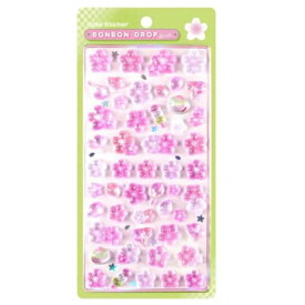 ボンボンドロップシール　正規品　1枚　和柄　緑　さくら　桜　花　クーリア