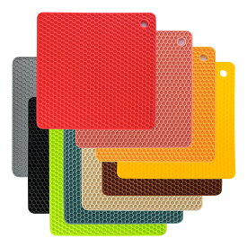 【当店内2個以上ご購入で送料198円→0円！】鍋敷き マット シリコン 角型 耐熱　耐冷 水洗い 防水 柔軟 滑り止め 鍋つかみ シート 四角形 台所 キッチン用品 雑貨 小物 おしゃれ かわいい