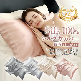 【SS★50%OFF】枕カバー シルク 枕カバー シルク100％ シルク枕カバー 可愛い 封筒型 両面シルク 43x63cm ヘアケア おしゃれ 両面同色 柔らかい 美容 美髪 美肌 抗菌防臭 保湿 髪 蚕糸 つや髪 天然シルク 洗える 高級6Aシルク使用 髪と寝具の摩擦を軽減