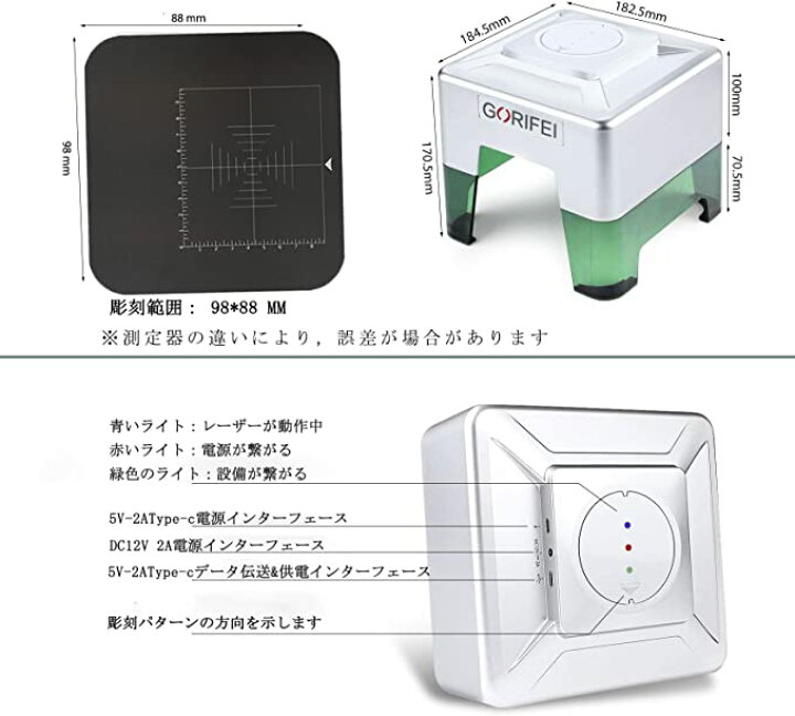 楽天市場】レーザー加工機 レーザー彫刻機 レーザー刻印機 GORIFEI DIY  