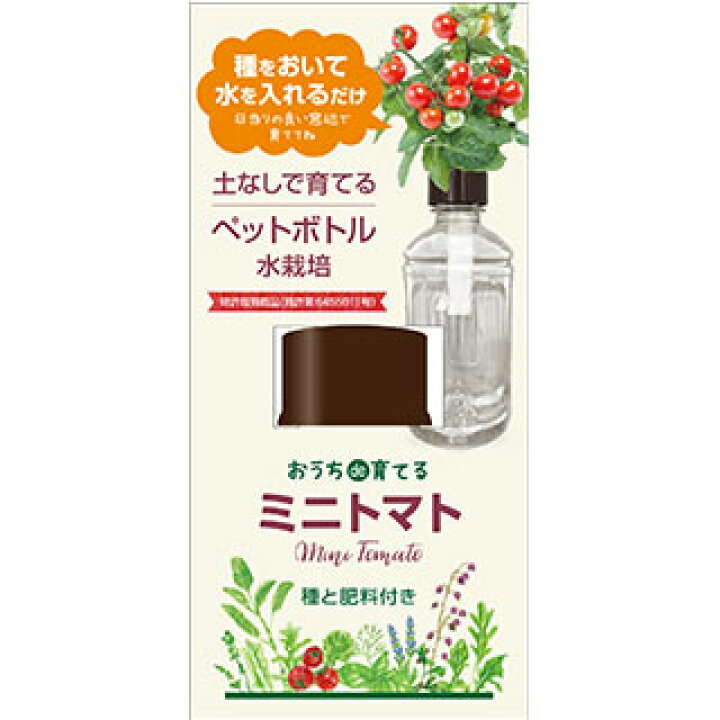 楽天市場 おうちｄｅ育てるペットボトル栽培 ミニトマト 種子 水栽培セット 菜園くらぶ 家庭菜園の専門店