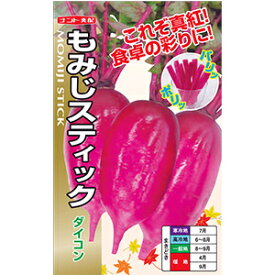ダイコン 種 【 もみじスティック 】 小袋（1．5ml） ( ダイコンの種 )