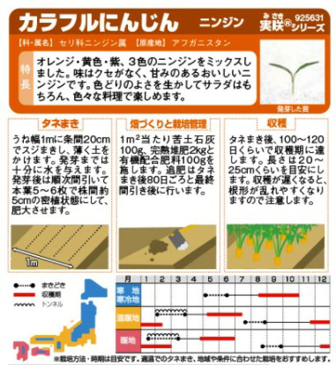 楽天市場】ニンジン 種 【 カラフルにんじん 】 実咲小袋 ( ニンジンの種 ) : 【菜園くらぶ】家庭菜園の専門店 楽天市場】ニンジン 種 【 カラフルにんじん 】 実咲小袋 ( ニンジンの種 ) : 【菜園くらぶ】家庭菜園の専門店