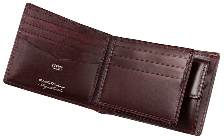 楽天市場】二つ折り財布 メンズ コードバン 財布 本革 日本製 ブランド  