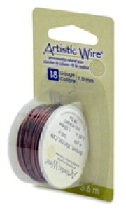 ★在庫処分半額セール★ アーティスティックワイヤー ブラウン #18 線径 1.0mm 長さ 約3.6m Beadalon ワイヤークラフト ワイヤーアート ワイヤー編み ワイヤークロッシェ ハンドメイド 手芸 衣装