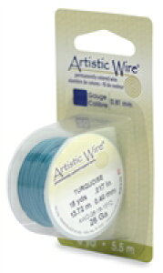 ★在庫処分半額セール★ アーティスティックワイヤー ターコイズ #20 線径 0.8mm 長さ 約5.5m Beadalon ワイヤークラフト ワイヤーアート ワイヤー編み ワイヤークロッシェ ハンドメイド 手芸 衣