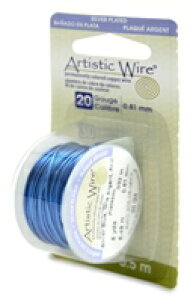 ★在庫処分半額セール★ アーティスティックワイヤー シルバーブルー #20 線径 0.8mm 長さ 約5.5m Beadalon ワイヤークラフト ワイヤーアート ワイヤー編み ワイヤークロッシェ ハンドメイド 手芸