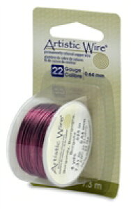 ★在庫処分半額セール★ アーティスティックワイヤー バーガンディー #22 線径 0.6mm 長さ 約7.3m Beadalon ワイヤークラフト ワイヤーアート ワイヤー編み ワイヤークロッシェ ハンドメイド 手芸