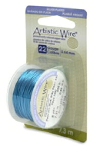 ★在庫処分半額セール★ アーティスティックワイヤー ピーコックブルー #22 線径 0.6mm 長さ 約7.3m Beadalon ワイヤークラフト ワイヤーアート ワイヤー編み ワイヤークロッシェ ハンドメイド 手