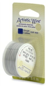 ★在庫処分半額セール★ アーティスティックワイヤー 旧 グレイ #24 線径 0.5mm 長さ 約9.1m Beadalon ワイヤークラフト ワイヤーアート ワイヤー編み ワイヤークロッシェ ハンドメイド 手芸 衣装