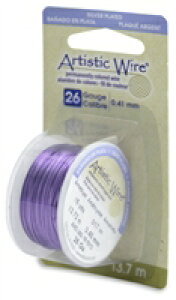 ★在庫処分半額セール★ アーティスティックワイヤー アメジスト #26 線径 0.4mm 長さ 約13.7m Beadalon ワイヤークラフト ワイヤーアート ワイヤー編み ワイヤークロッシェ ハンドメイド 手芸 衣