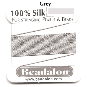 春新作の Beadalon 100%シルクビーズコード No.2 102T-100 グレイ 89％以上節約 2M