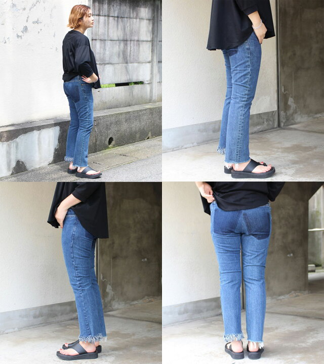 楽天市場】【s30】ナナナナサーカ 77circa フリンジスリムデニムパンツ  