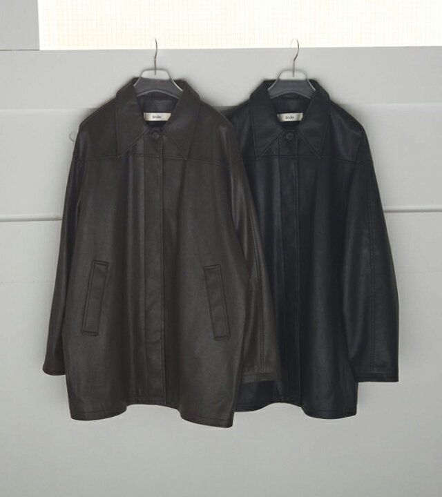 楽天市場】アンヌーク anuke エコレザーオーバージャケット Ecoleather 
