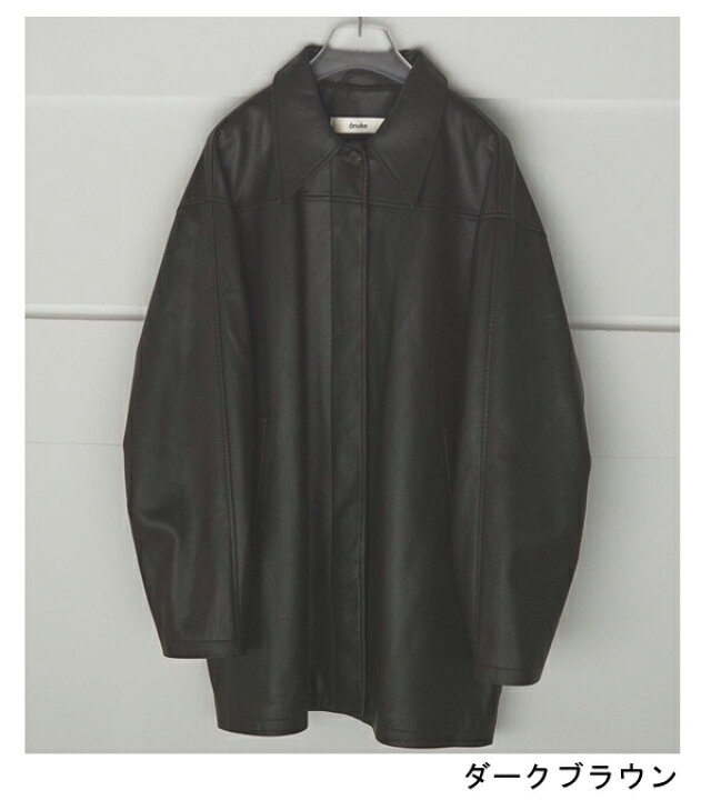 楽天市場】アンヌーク anuke エコレザーオーバージャケット Ecoleather 