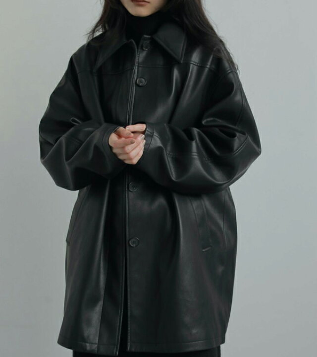楽天市場】アンヌーク anuke エコレザーオーバージャケット Ecoleather 