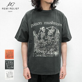 【ポイント10倍】【レミレリーフ/REMI RELIEF】日焼け＆ペンキ加工丸胴天竺S/S-T(poison mushroom)[RN26349099]【送料無料】【p10】【c500】【500円OFFクーポン利用可】