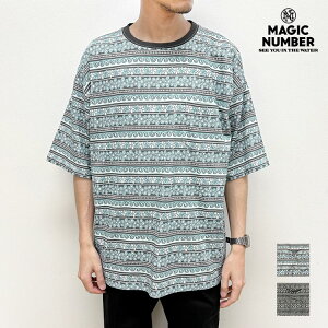 �y�}�W�b�N�i���o�[/MAGIC NUMBER�zFLOWER BORDER T-SHIRT [25SS-MN001]�yid�z