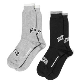 【s30】WM LOGO MIDDLE SOCKS（ホワイトマウンテニアリングロゴミドルソックス）[WM1973804]【キャンセル返品交換不可】【let】