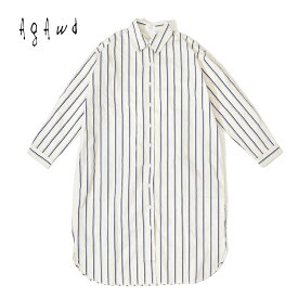 【アガウド/AgAwd】Stripe Shirt Dress（ストライプシャツドレス）[2217-440601]【送料無料】