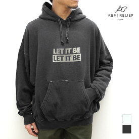 【s30】【レミレリーフ/REMI RELIEF】綿アクリル裏毛パーカ（LET IT BE）[RN21289131]【送料無料】【キャンセル返品交換不可】【let】【c500】【500円OFFクーポン利用可】