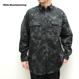 【s30】【ホワイトマウンテニアリング/White Mountaineering】TIE DYE PRINTED WIDE SHIRT（タイダイプリントワイドシャツ）[WM2171106]【送料無料】【キャンセル返品交換不可】【let】【c500】【500円OFFクーポン利用可】