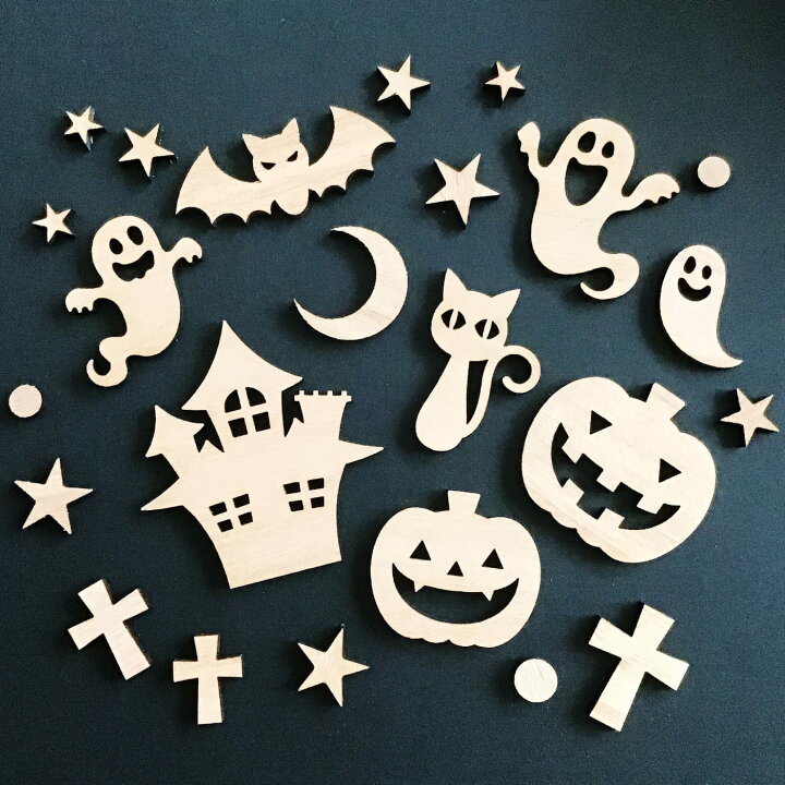 楽天市場】ハロウィン オーナメント 木製 手作りキット 3個分 ウッド  