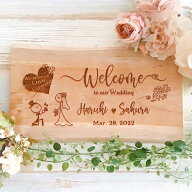 ウェルカムボード 木製 JaM wedding 洋装 ウェディング ウッドボード 桜 栗 オーダーメイド 結婚式 ウェ…