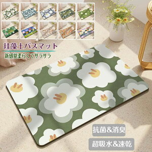 珪藻土バスマット40x60cm~ 60*90cm 大判 サイズ 珪藻土マット 風呂 バスマット 足ふきマット 速乾 珪藻土 キッチンマット 滑り止め 浴室 洗面所 吸水 速乾 抗菌 滑り止め 北欧 脱衣所 吸水マット