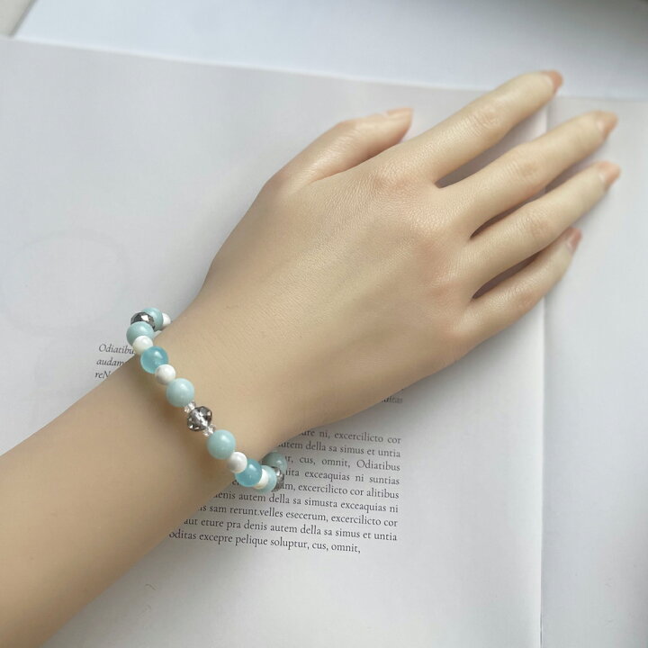 楽天市場】シーブルーカルセドニー アマゾナイト マザーオブパール  