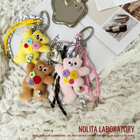 ＼楽天マラソン ／【 NOLITA / ノリータ 】カラフル くま チャーム ハート 鍵 ロープストラップ キーホルダー キーリング バッグチャーム
