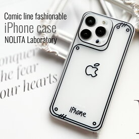【 NOLITA / ノリータ 】コミックライン アイフォンケース カバー iPhone 14/14pro/14proMax シンプルライン ケース
