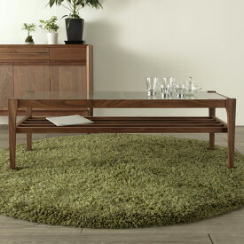 [refline / レフライン] ガラスセンターテーブル 120 ウォールナット リビングテーブル コーヒーテーブル ローテーブル ガラステーブル モダン オーダー 天然木 木製 高級 送料無料 シンプル 北欧 完成品 無垢 大川家具 野中木工所 国産 [refline / レフライン]