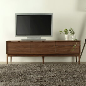 テレビボード150 ウォールナット ローボード TVボード テレビ台 TV台 テレビラック 天然 木製 送料無料 シンプル 北欧 大川家具 野中木工所 国産 高級 [refline / レフライン]