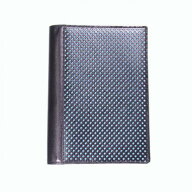 【4/3 20時〜 70%OFF】【公式通販限定】A5本革手帳カバー パンチングブラック(ブルー)【ネコポス[メール…