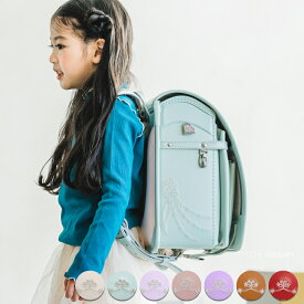送料無料　2025年 シルバーフラワー刺繍加工 持ち手付クラリーノFランドセル 女の子 日本製