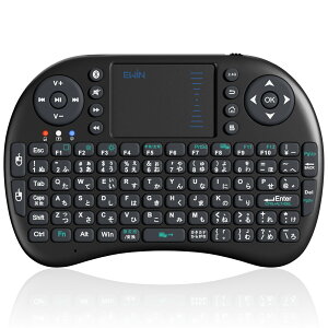 �~�j �L�[�{�[�h Bluetooth&2.4GHz ���{��JIS�z�� ���C�����X�L�[�{�[�h �^�b�`�p�b�h���� �}�E�X�Z�b�g��̌^ ���@�\�{�^�� ���� USB���V�[�o�[�t�� Mini Bluetooth keyboard �����^ TV Box PC Amazon fire TV��
